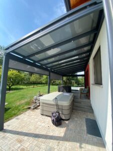 Pergola Glasdach für Terrasse anthrazit Amstetten, Wieselburg, Scheibbs, Waidhofen, Linz, Wels, Steyr, Enns, Vöcklabruck, Attersee, Salzburg, Steiermark
