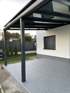 Pergola Glasdach für Terrasse anthrazit