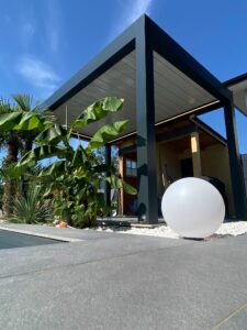 Heliomatik Pergola Lamellendach anthrazit mit LED integriert