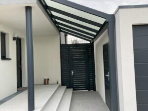 Carport Pergola Paneeldach für als Carport , für Terrasse oder Balkon anthrazit Amstetten, Waidhofen, Steyr, Linz, Wels, Melk, Scheibbs, Ried, Vöcklabruck, Wels