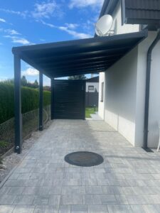 Carport Pergola Paneeldach für als Carport , für Terrasse oder Balkon anthrazit Amstetten, Waidhofen, Steyr, Linz, Wels, Melk, Scheibbs, Ried, Vöcklabruck, Wels