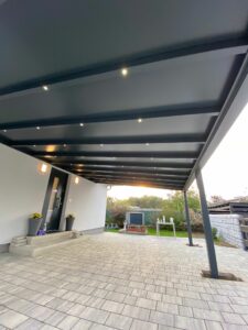 Carport Pergola Paneeldach für als Carport , für Terrasse oder Balkon anthrazit Amstetten, Waidhofen, Steyr, Linz, Wels, Melk, Scheibbs, Ried, Vöcklabruck, Wels