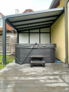 Carport Pergola Paneeldach für als Carport , für Terrasse oder Balkon anthrazit Amstetten, Waidhofen, Steyr, Linz, Wels, Melk, Scheibbs, Ried, Vöcklabruck, Wels