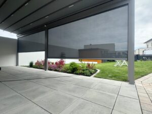 Pergola Vertikalmarkise für Terrasse oder Balkon grau Amstetten, Waidhofen, Steyr, Linz, Wels, Melk, Scheibbs, Ried, Vöcklabruck, Wels