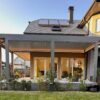 Heliomatik Pergola Lamellendach grau anthrazit mit Beleuchtung und elektrische Markise Amstetten, Wieselburg, Scheibbs, Waidhofen, Linz, Wels, Steyr, Enns, Perg, Vöcklabruck, Attersee, Salzburg, Steiermark